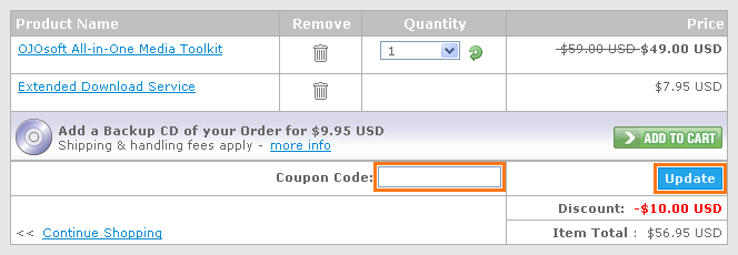 How to use coupon code for discount to buy OJOsoft products