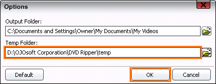 How to change temp folder in DVD Rippers and Converters