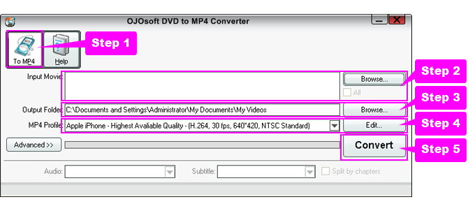 online help for dvd to mp4 conversion