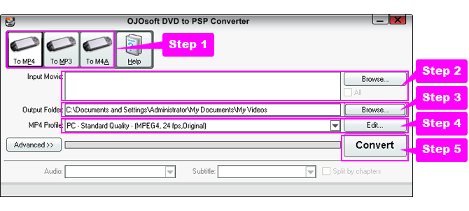 online help for DVD to PSP Converter