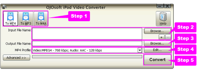 online help for iPod video conversion