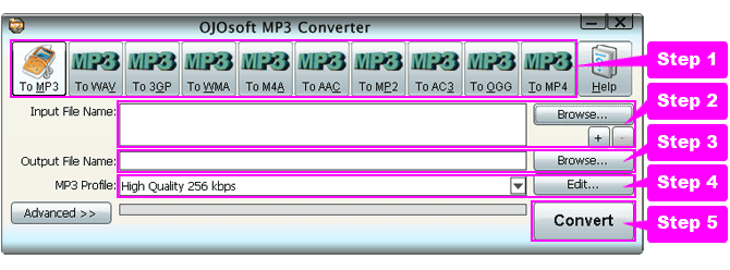 online help for MP3 conversion