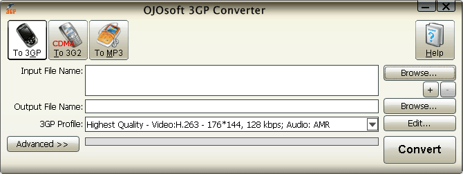 Interface of 3GP converter