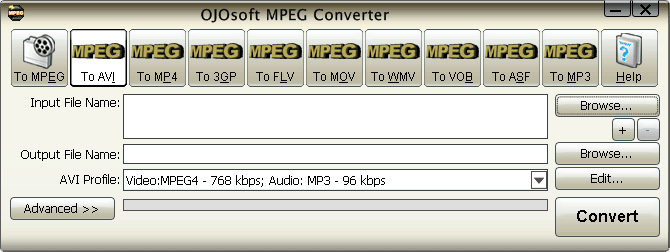 Interface of MPEG converter