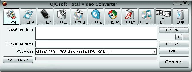 Interface of Total Video Converter