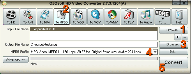  M2TS video conversion to MPG file - codec for M2TS to MPG player